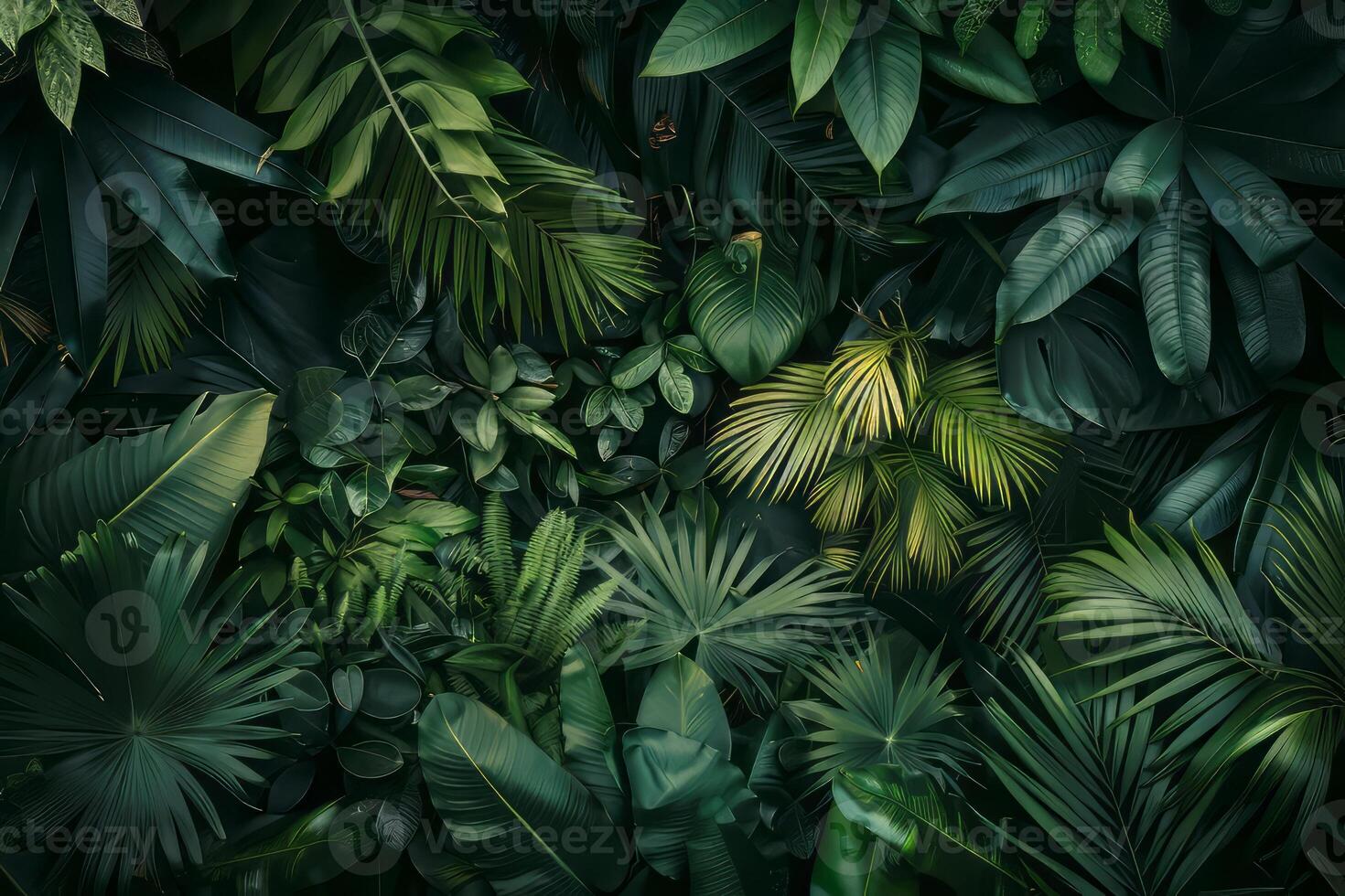 Clean, minimalistic view of rainforest. photo