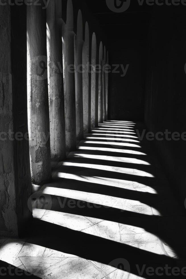 Direct vertical light shadow photo