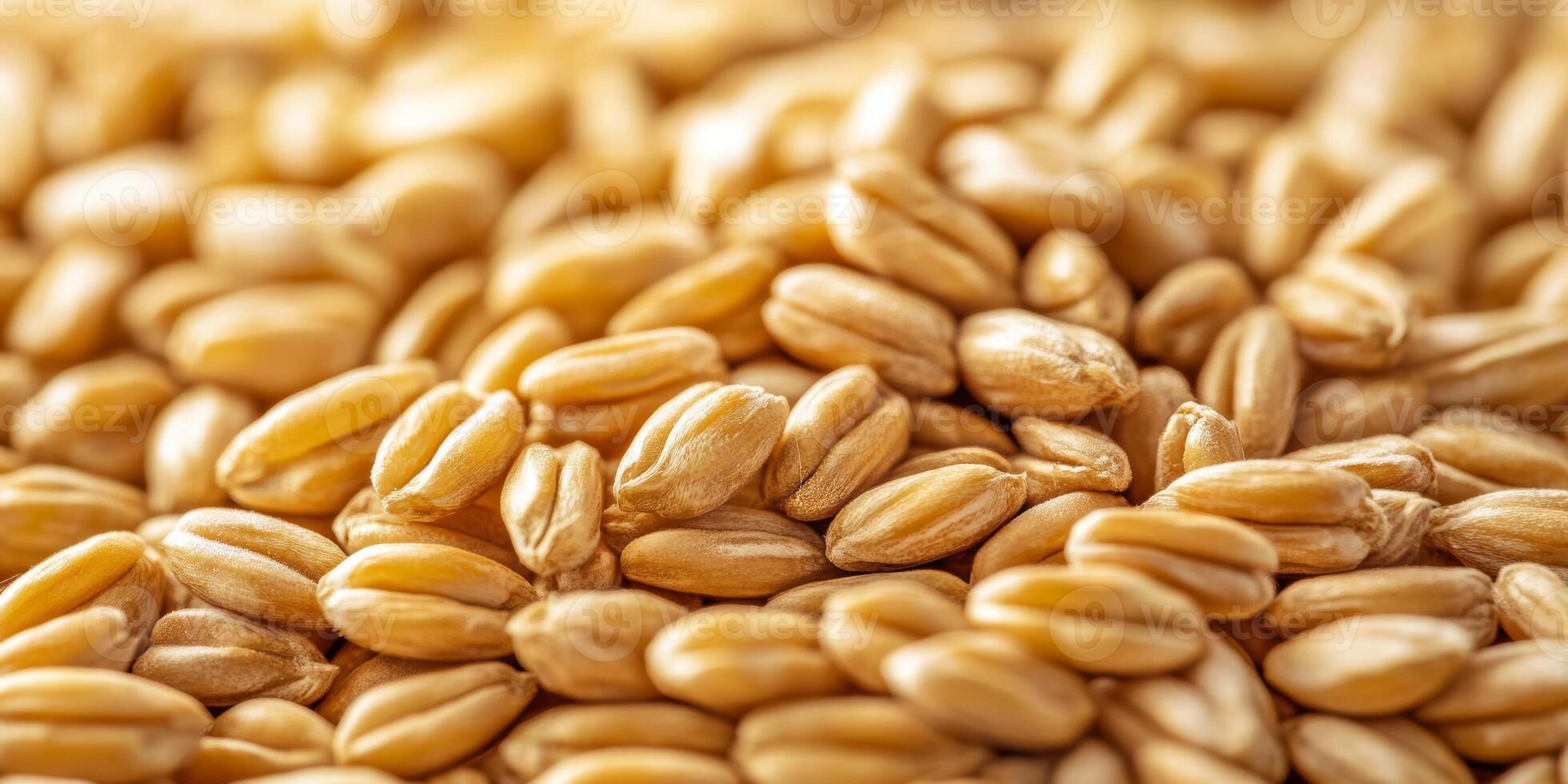 Close-Up of Golden Barley Grains Showcasing Texture and Natural Organic Patterns in a Rustic Setting photo