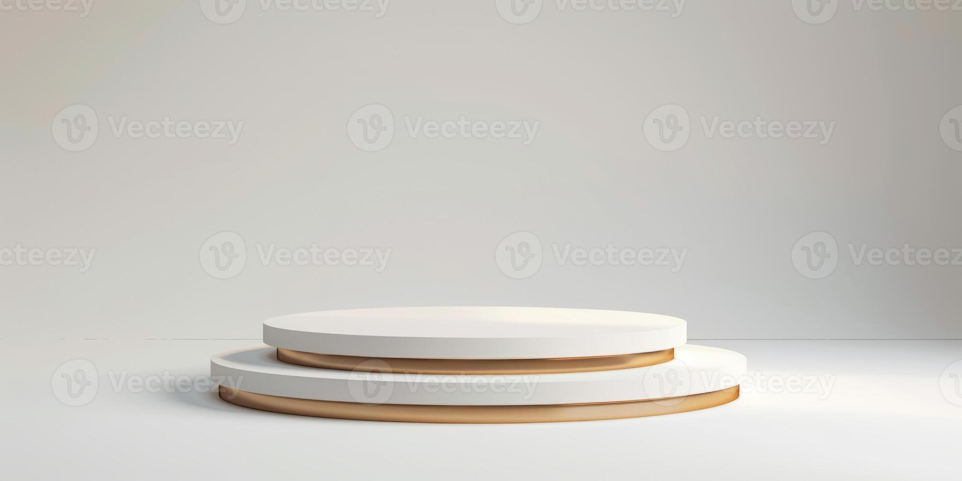 Versatile image of an award podium on a white background photo