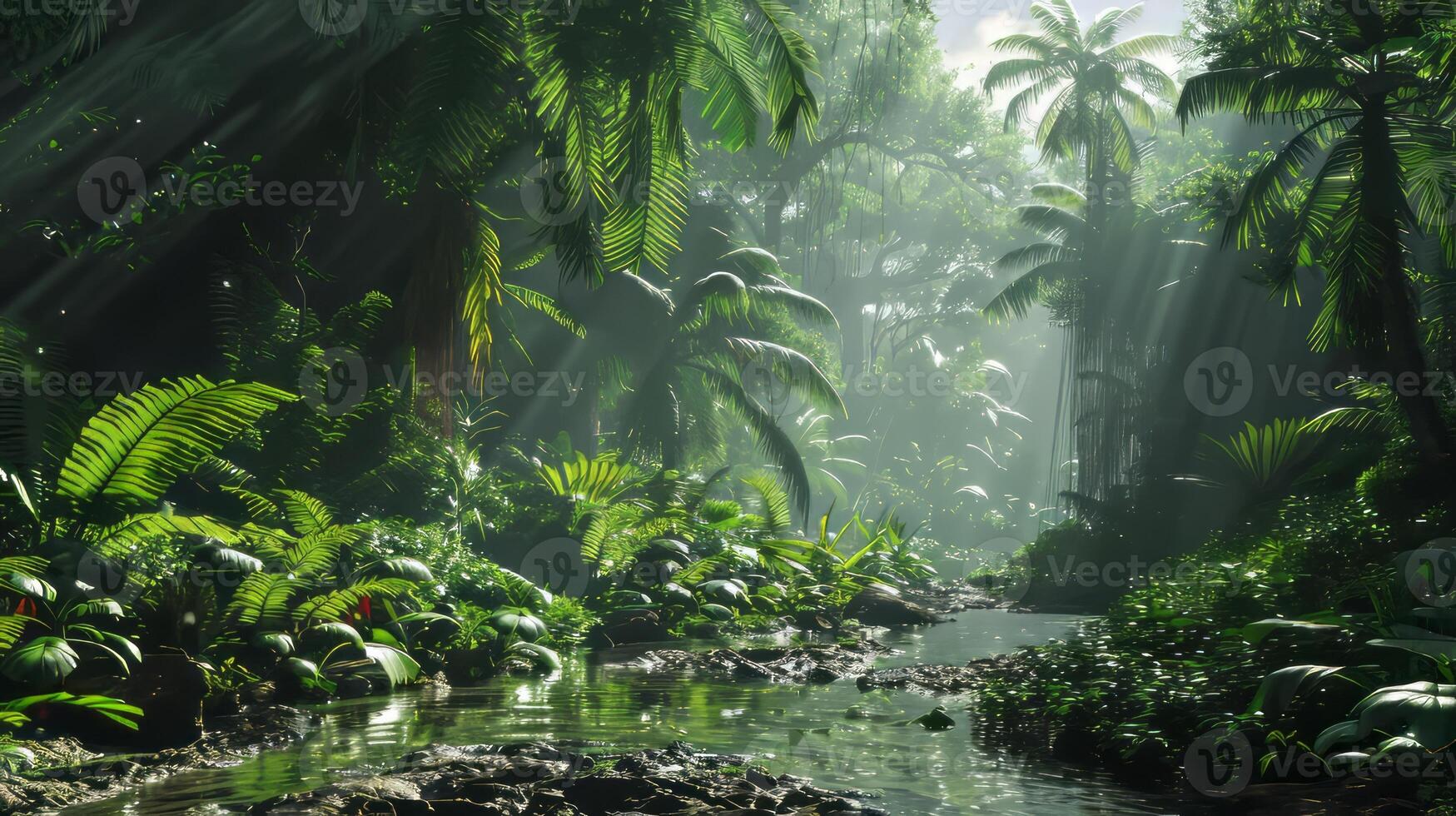 Rainforest with ample space. photo