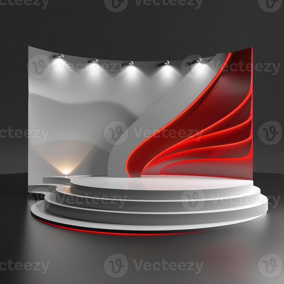 Versatile display stage design with ample copy space photo