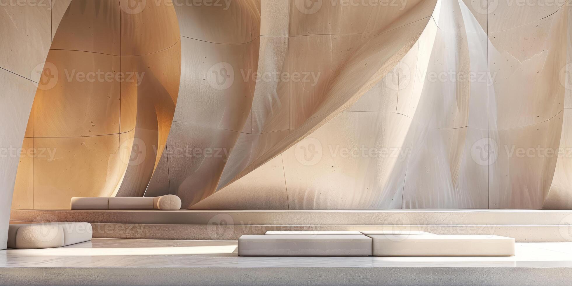 Conceptual display stage pushing the boundaries of visual representation photo