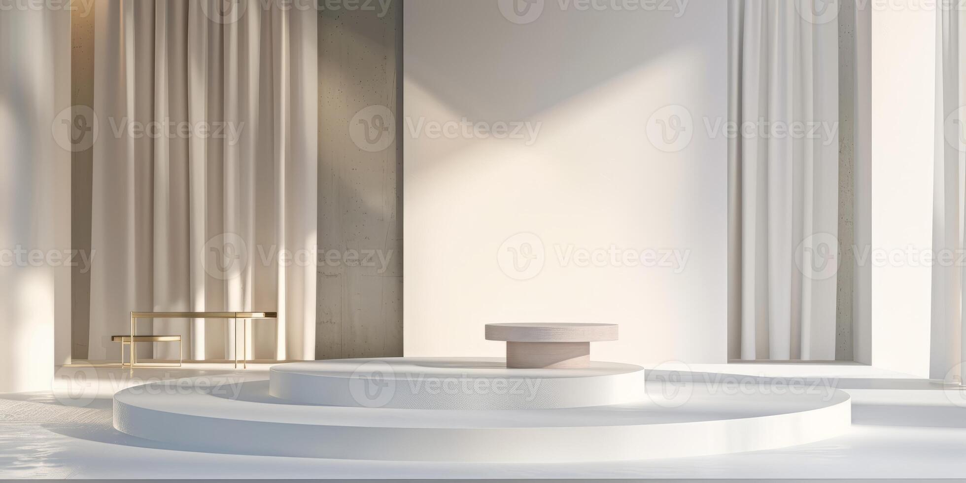 Elegant display stage design with a minimalist background photo