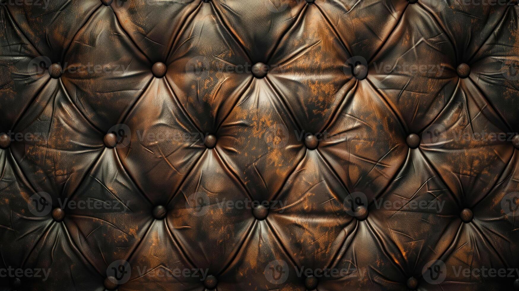 A leather couch with a brown and black pattern photo