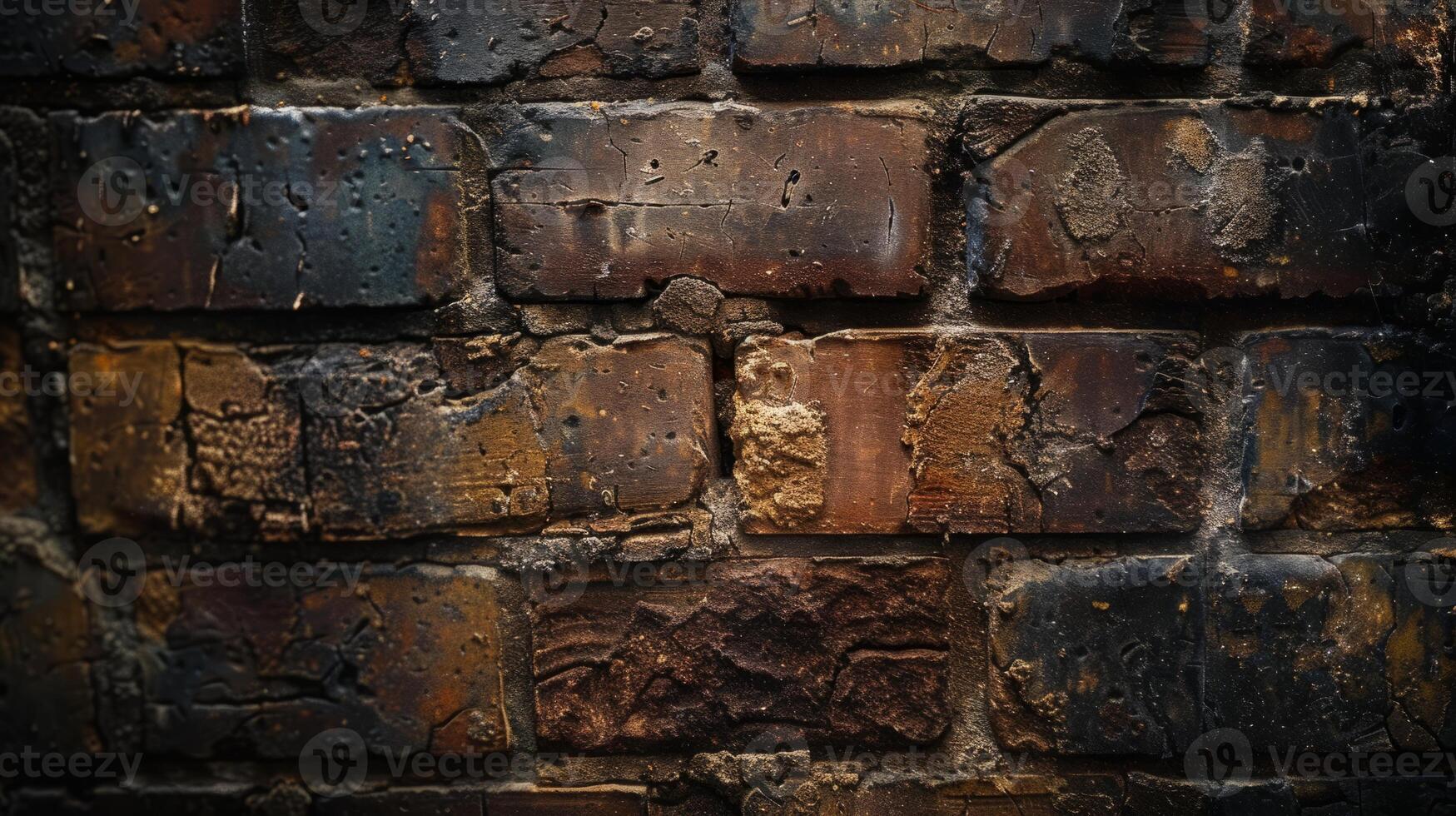 Textured brick background with spacious copy space photo