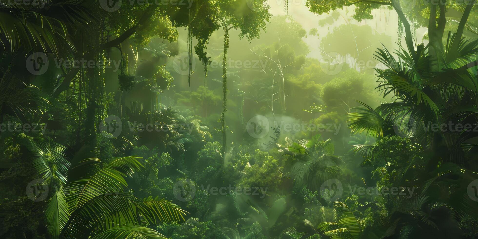 Verdant rainforest with a rich canopy. photo