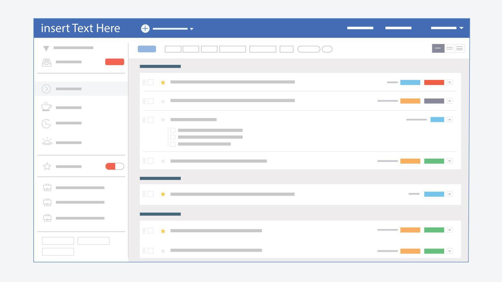 Ui dashboard elements design collection Template vector