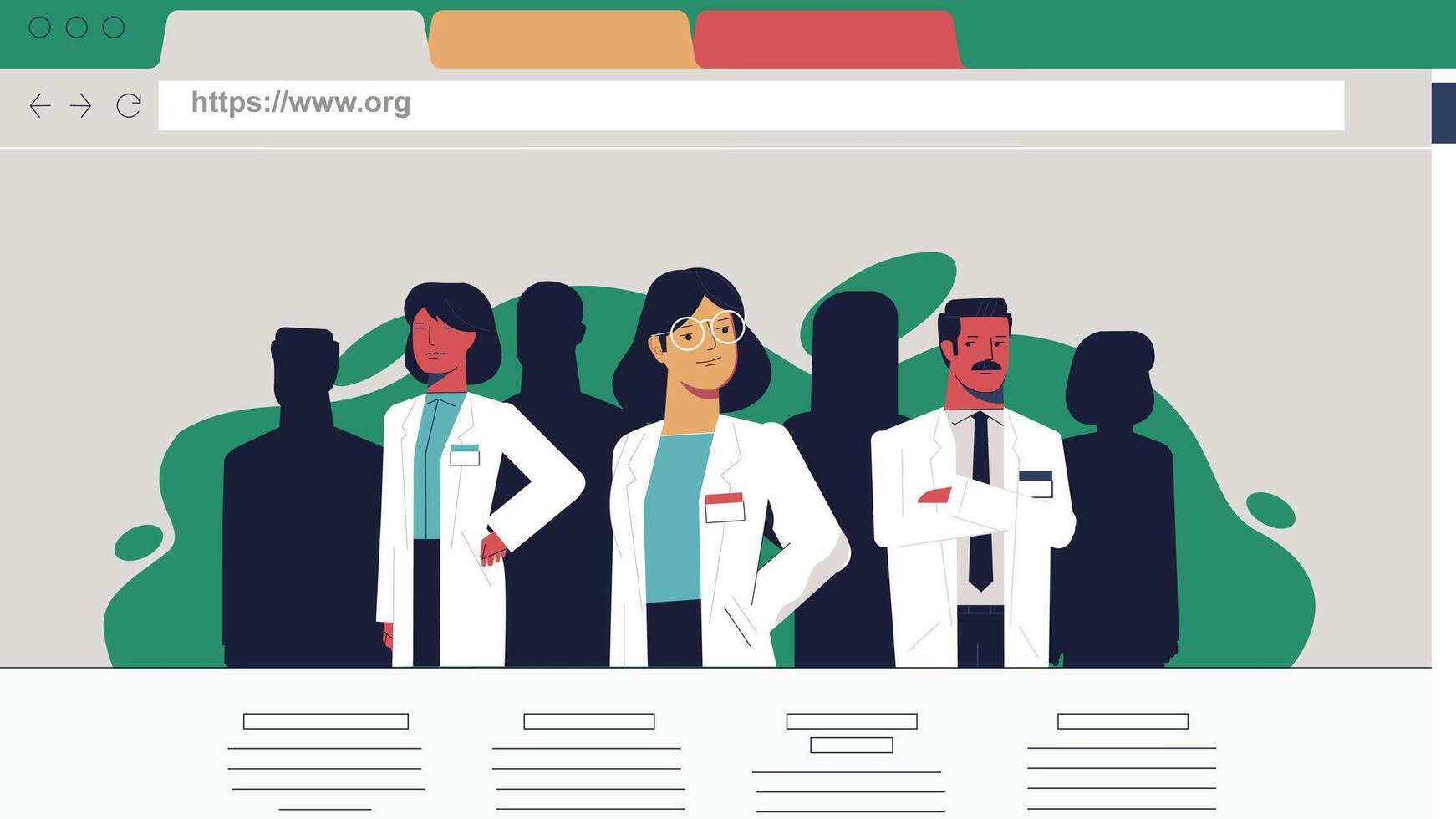 Web page of Doctor vector