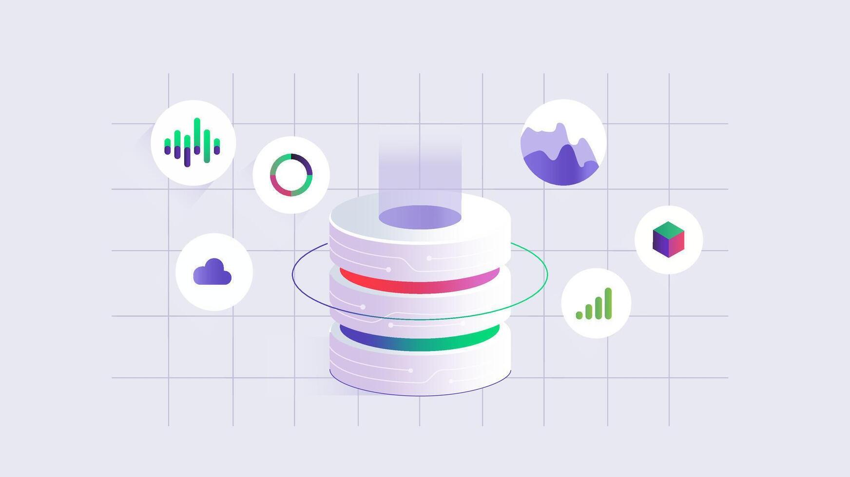 Modern Data Visualization vector
