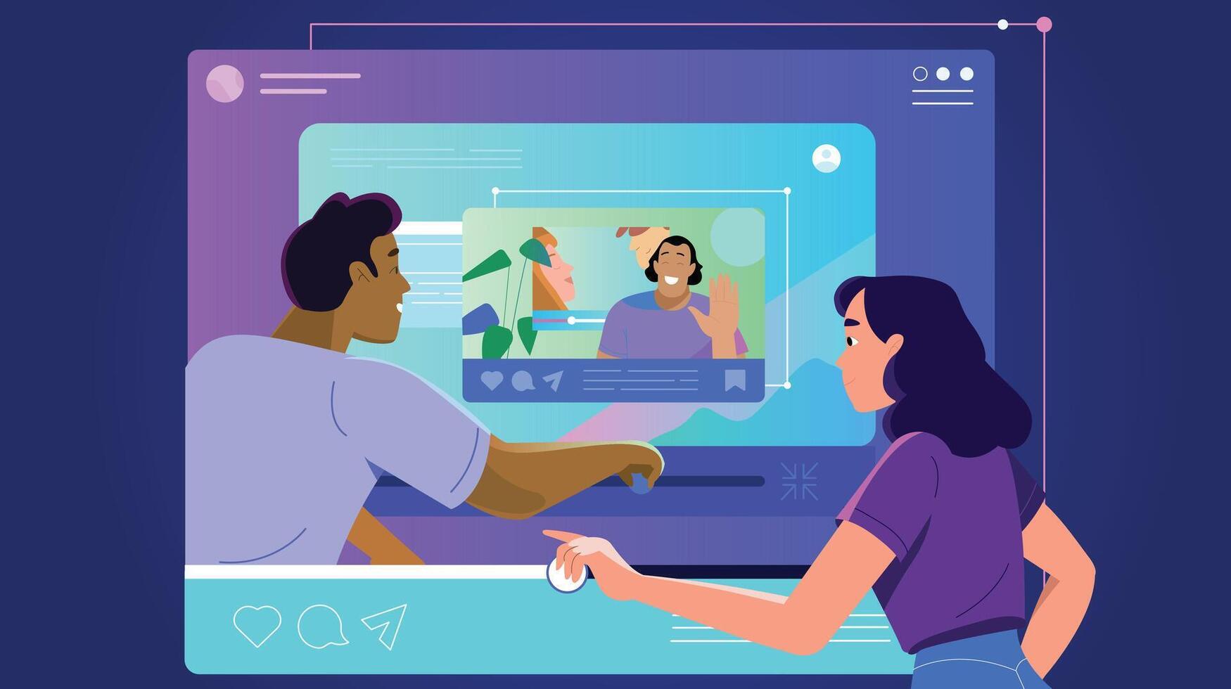 Team Interaction in a Digital Environment vector