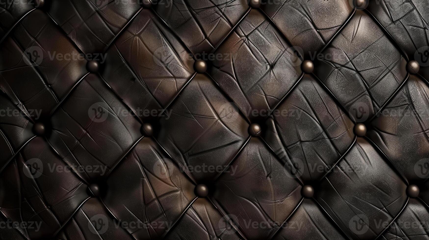 A close up of a leather surface with a dark brown color photo