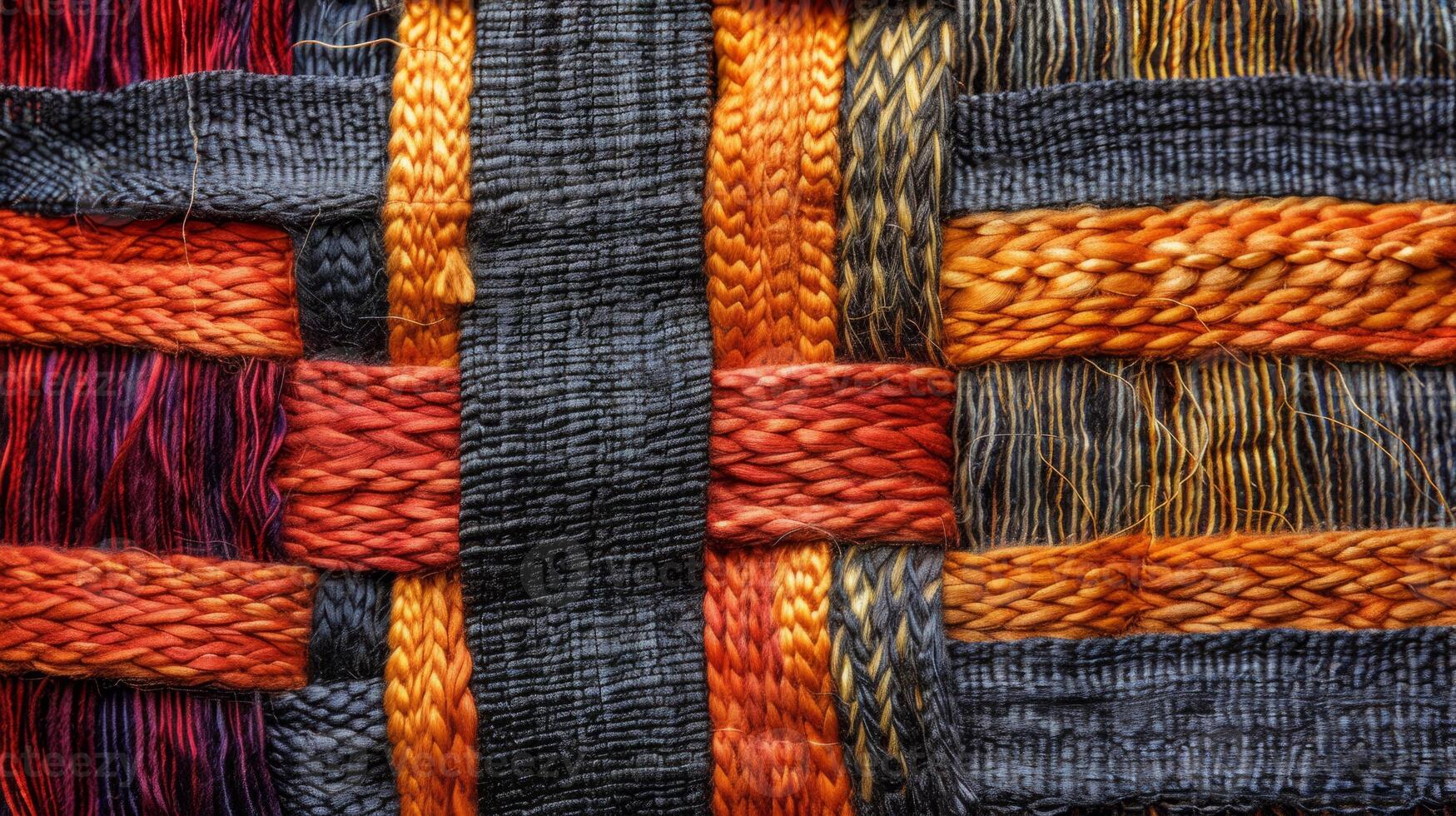 Top-down composition rich colors of a fabric surface photo