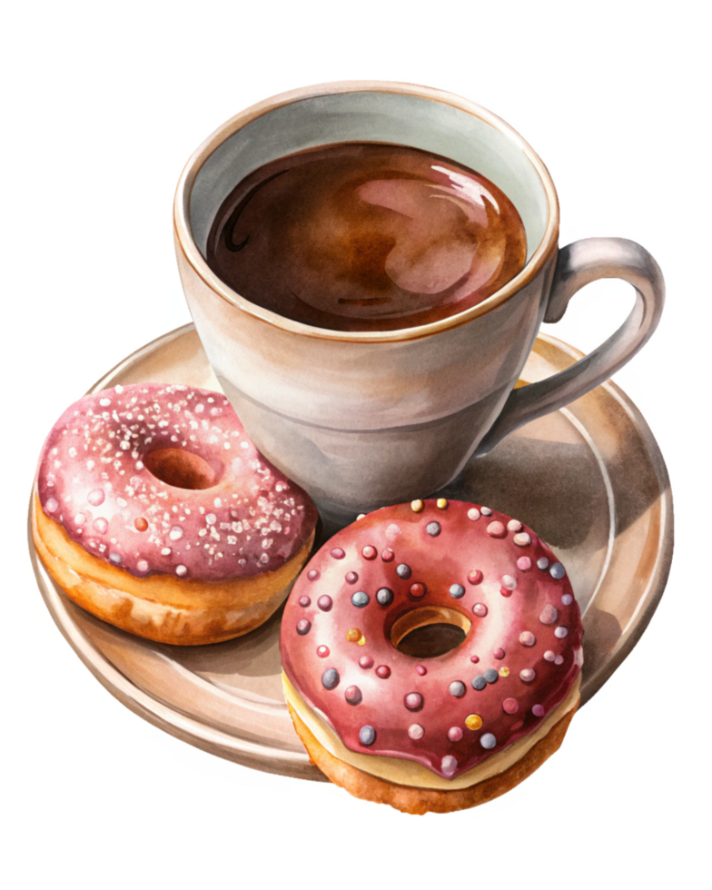 Coffee and Donuts for Sweet Mornings png