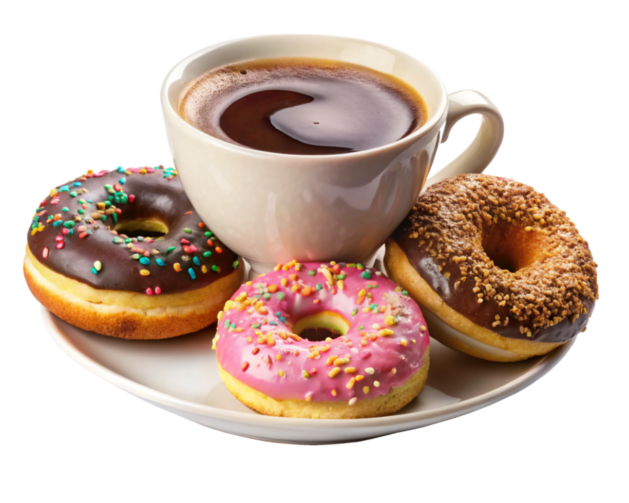 Coffee and Donuts, a Perfect Pair png