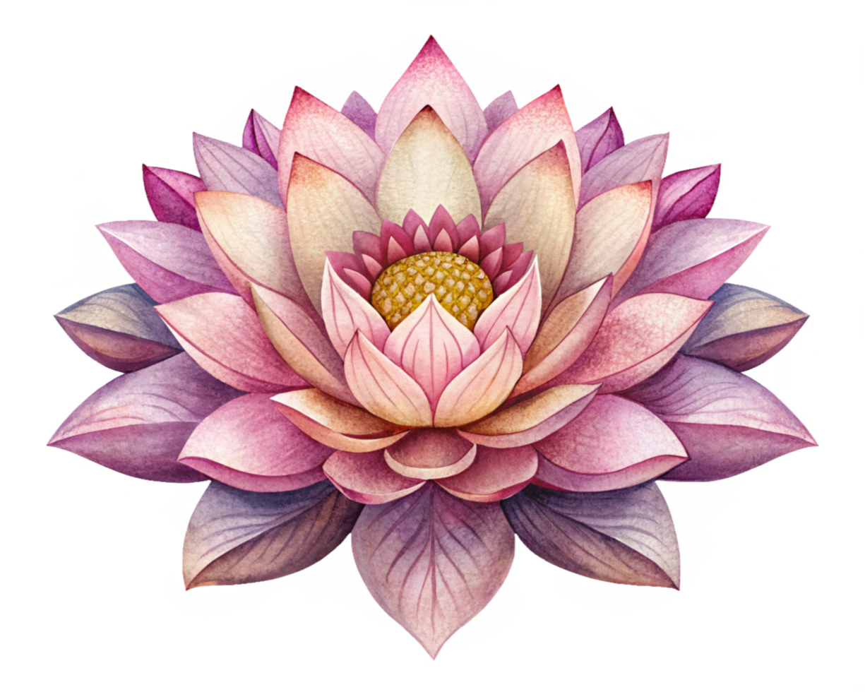 Artful Lotus Bloom Design in Rangoli Creation png