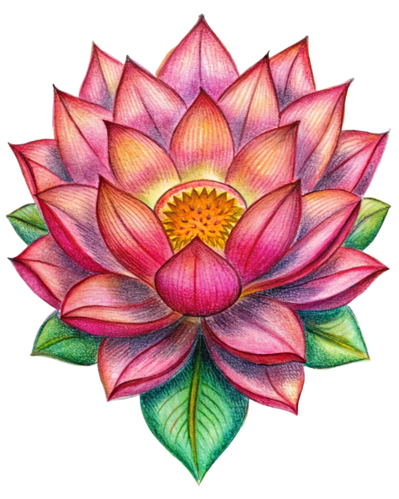 Lotus Flower Surrounded by Radiant Rangoli Colors png