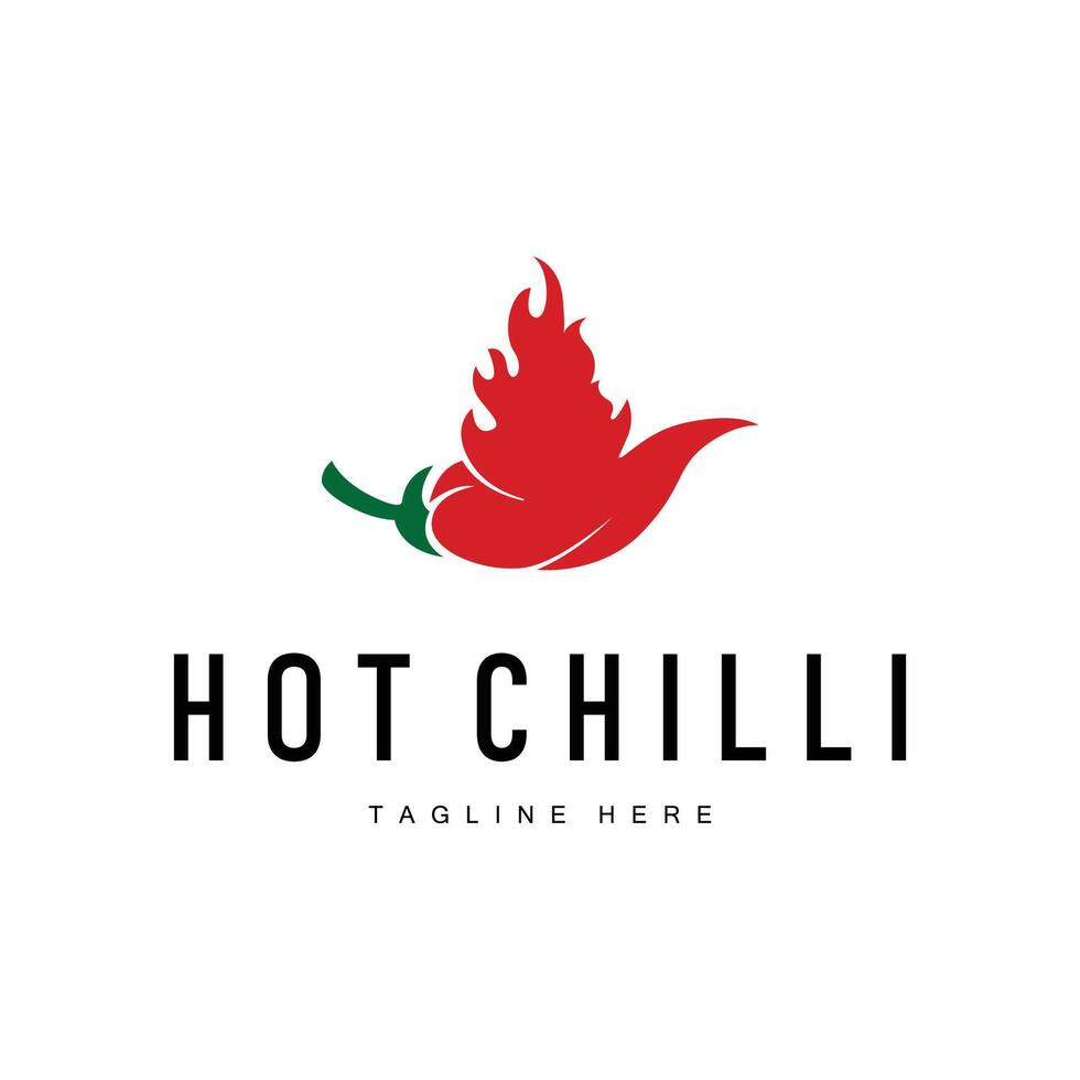 Chili Logo Hot Spicy vector