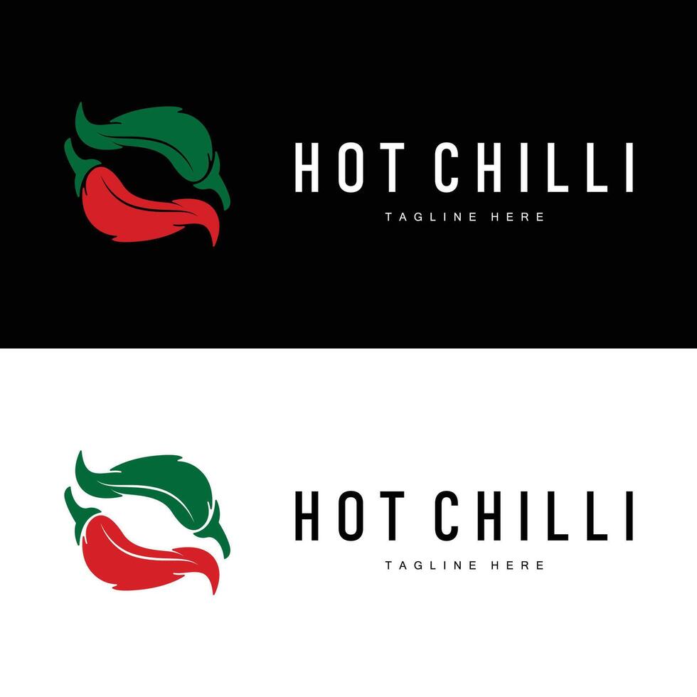 Logo Hot Spicy Garden Design Symbol Template Simple vector