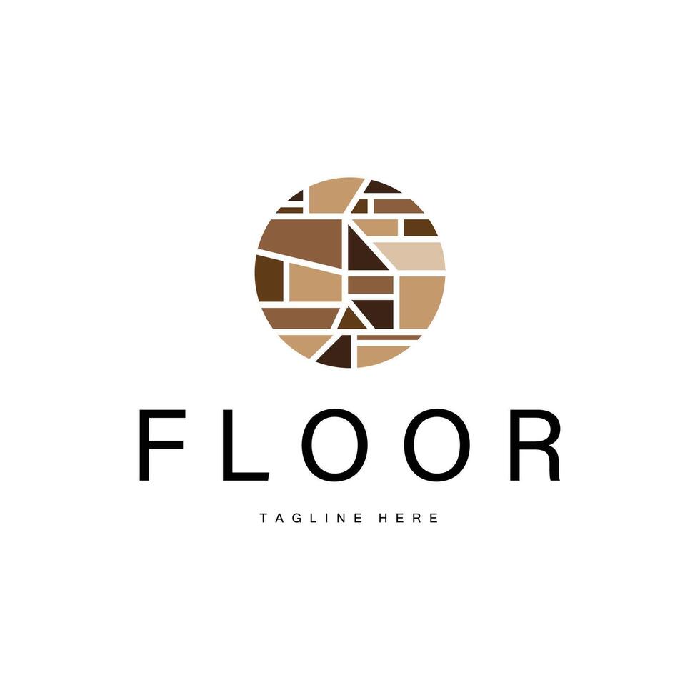 Floor Logo Design for Home Ceramic vector