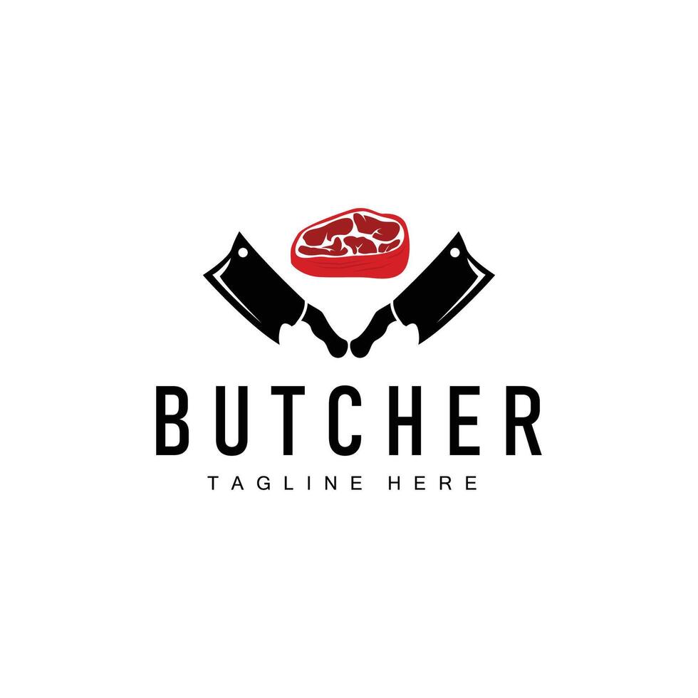 meat knife design vector