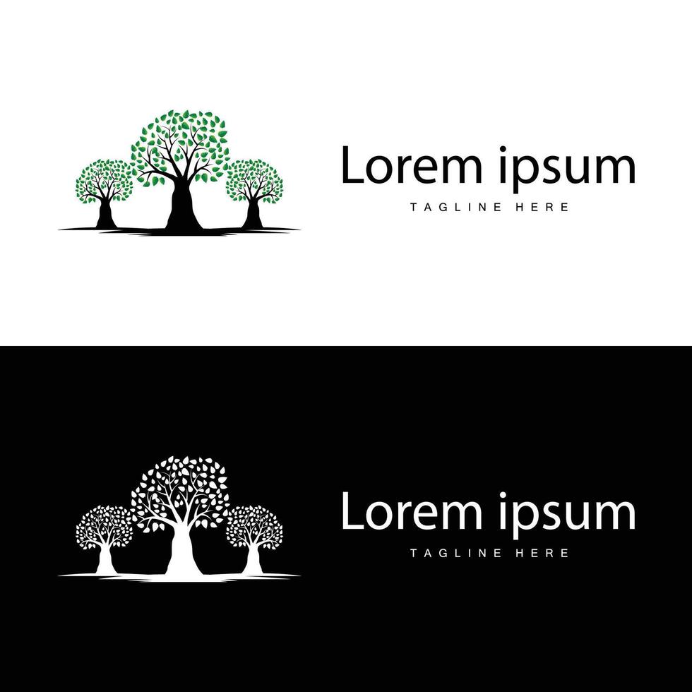 green nature education kids playground tree logo vector