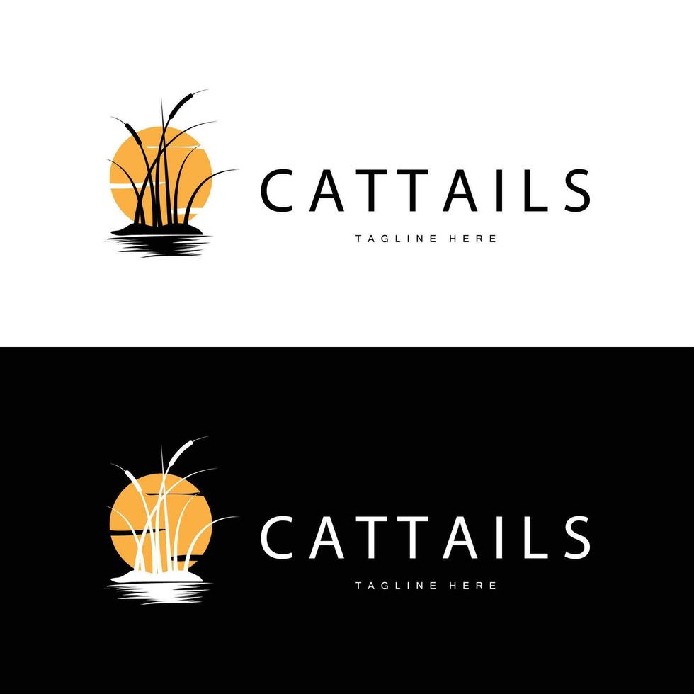 Cattail Logo Design Simple vector
