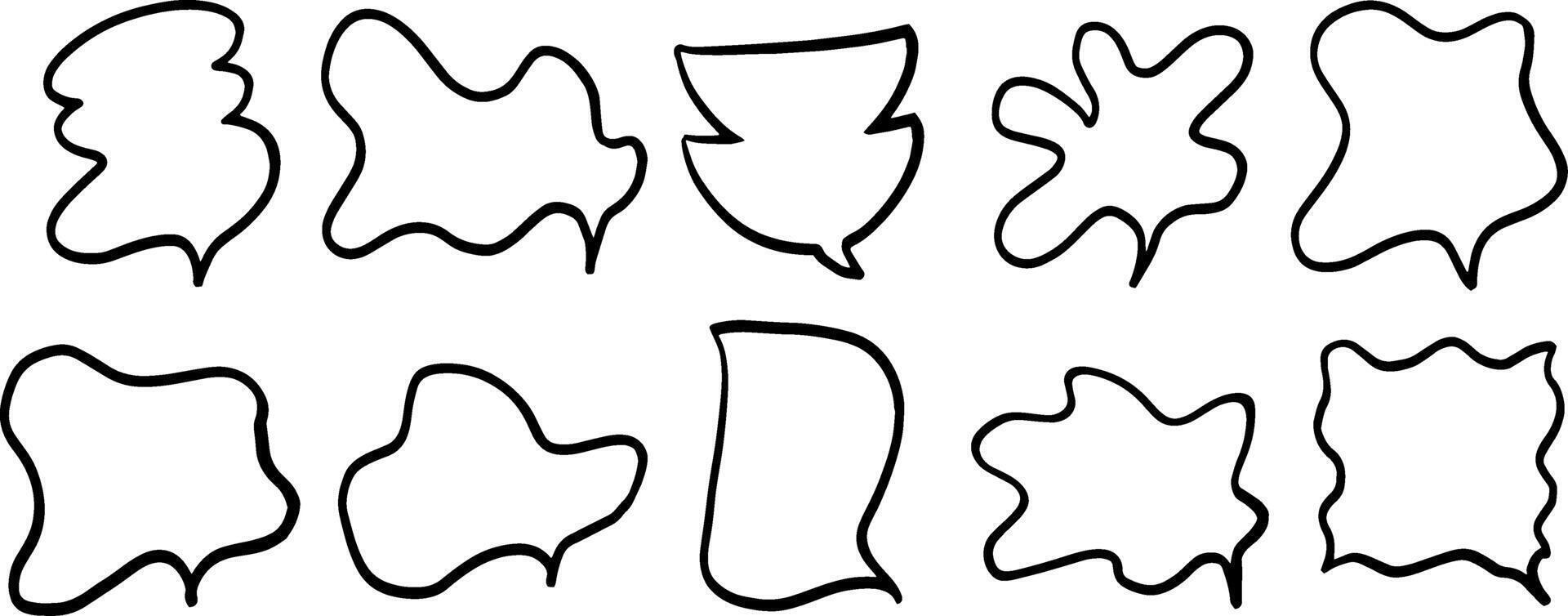 Cute Speech Bubble Doodles for Fun Graphic Creations vector