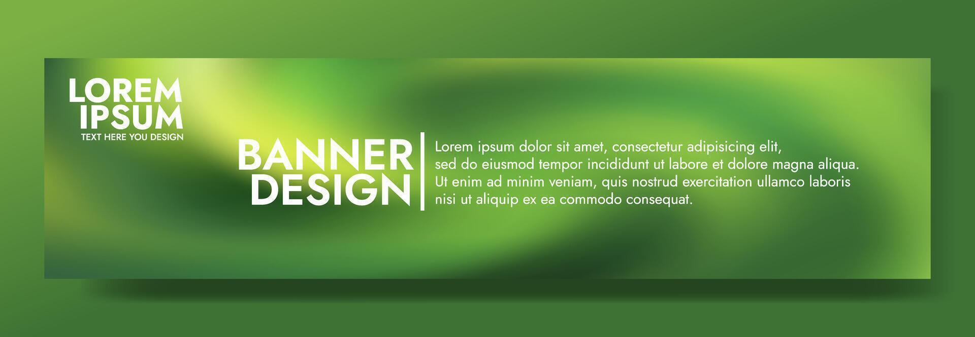A horizontal green background with a gradient color vector
