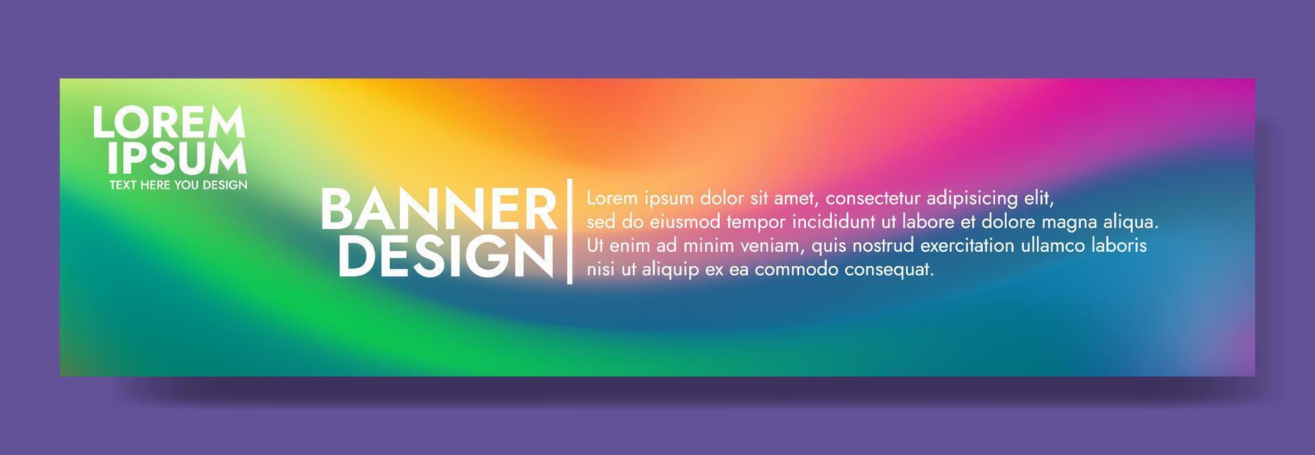 Vibrant Rainbow Gradient Background Template Website vector