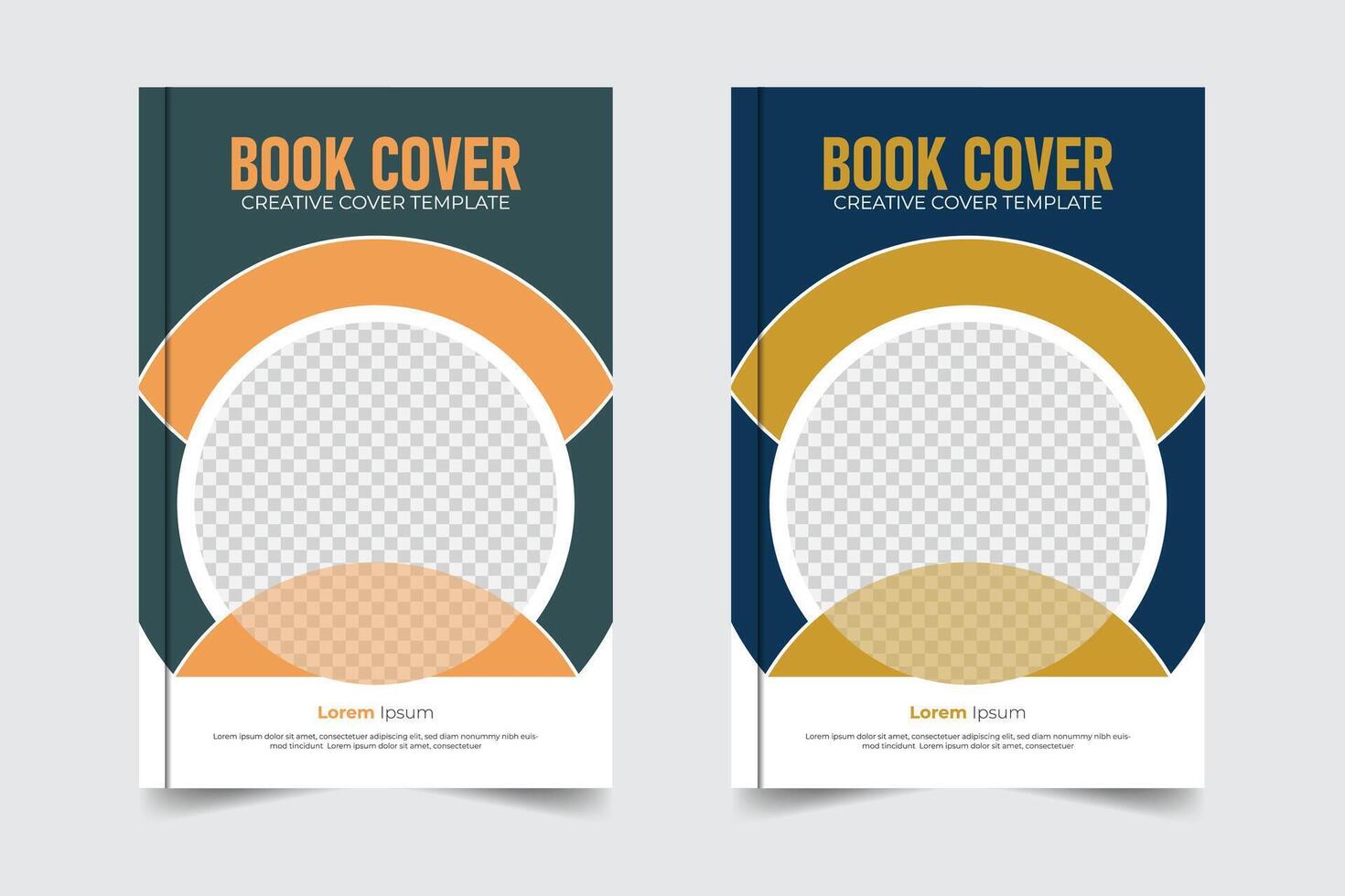 Stylish and modern style professional book cover design with image stylish layout vector