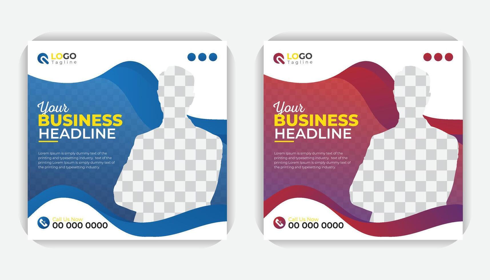 Creative, modern, unique business social media post Digital business marketing square banner design vector