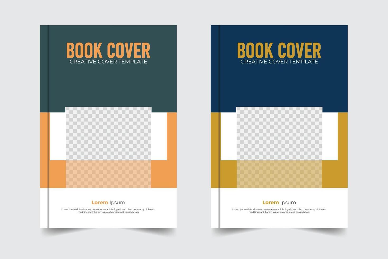 Unique layout modern design corporate business book cover design template with image vector
