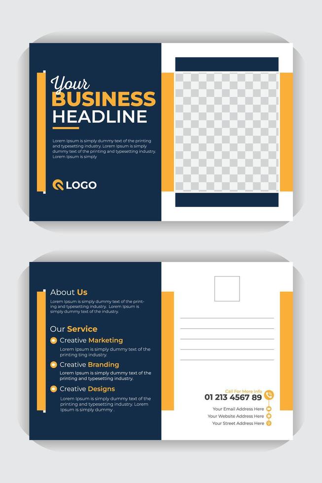 Modern EDDM postcard design template, corporate business postcard design Creative Idea unique style Professional business postcard vector
