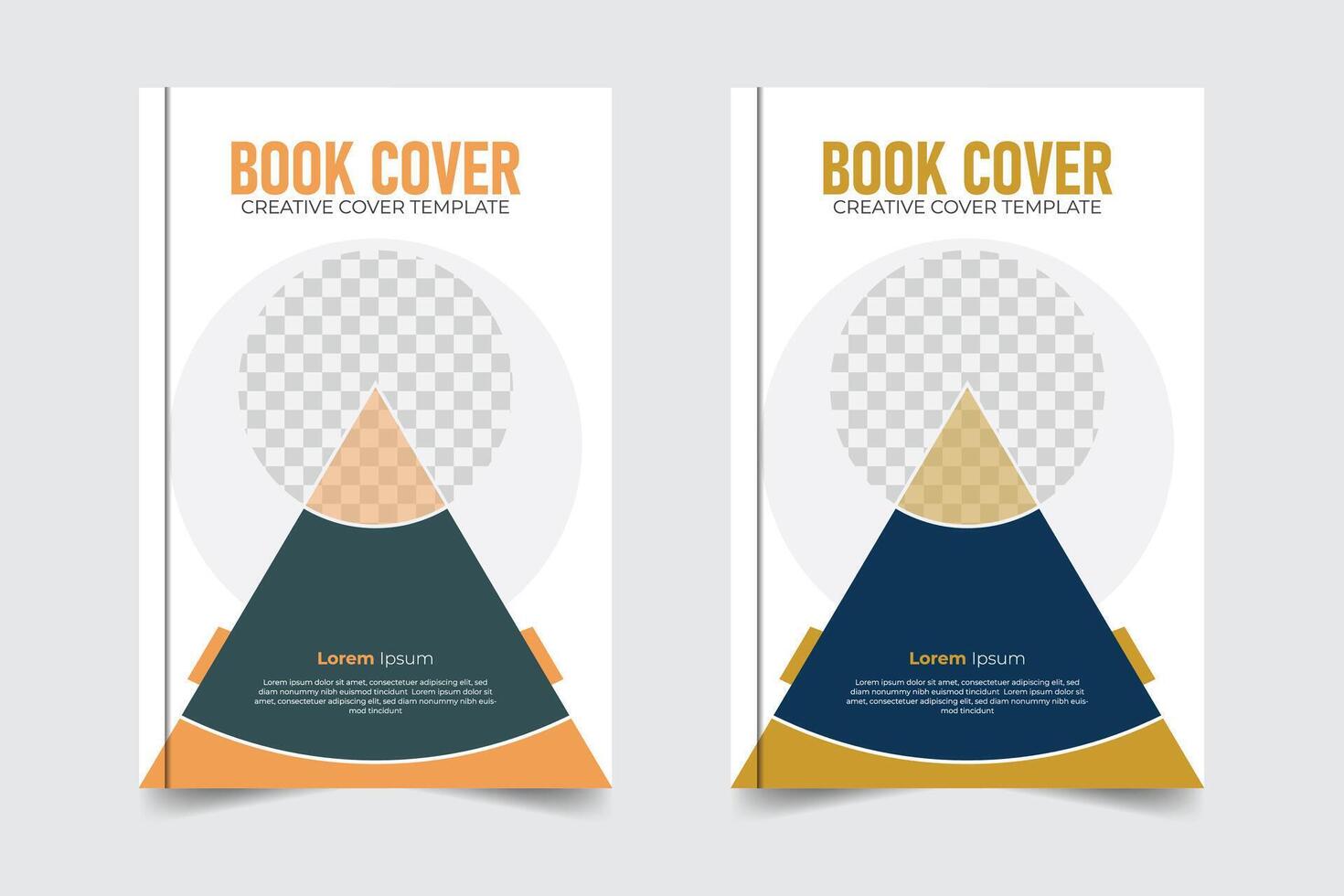 Simple background triangle shapes modern and creative book cover design template vector
