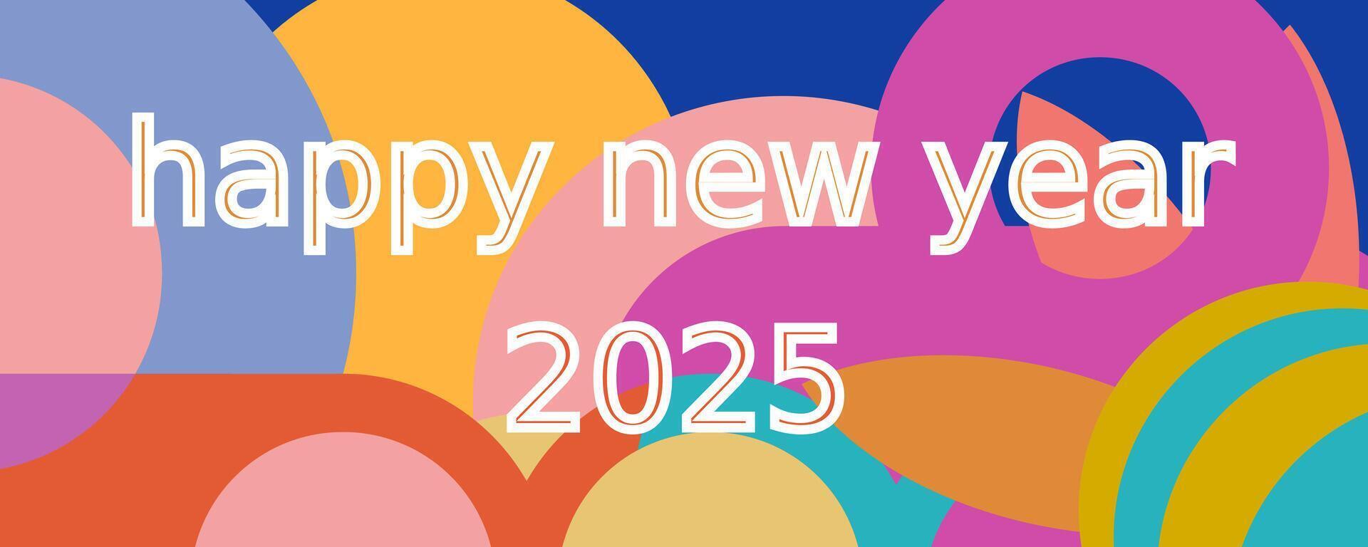 A colorful backdrop of overlapping circles in various shades of pink blue yellow and orange creates a dynamic and festive atmosphere vector