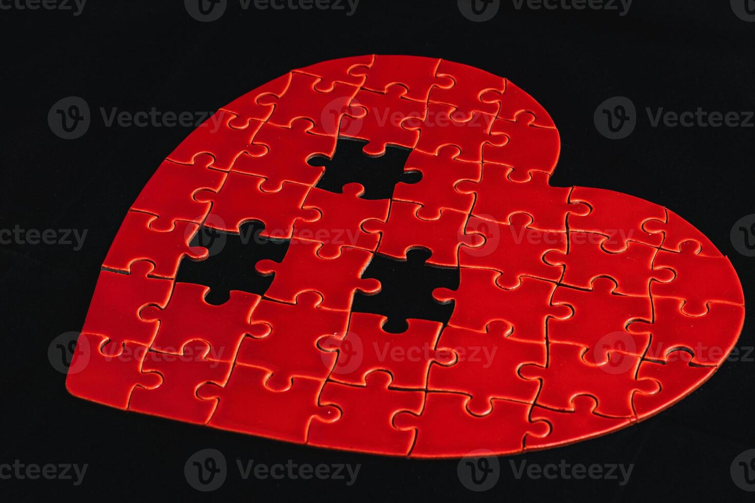 The concept of feelings in a puzzle. missing pieces in the puzzle, broken love photo