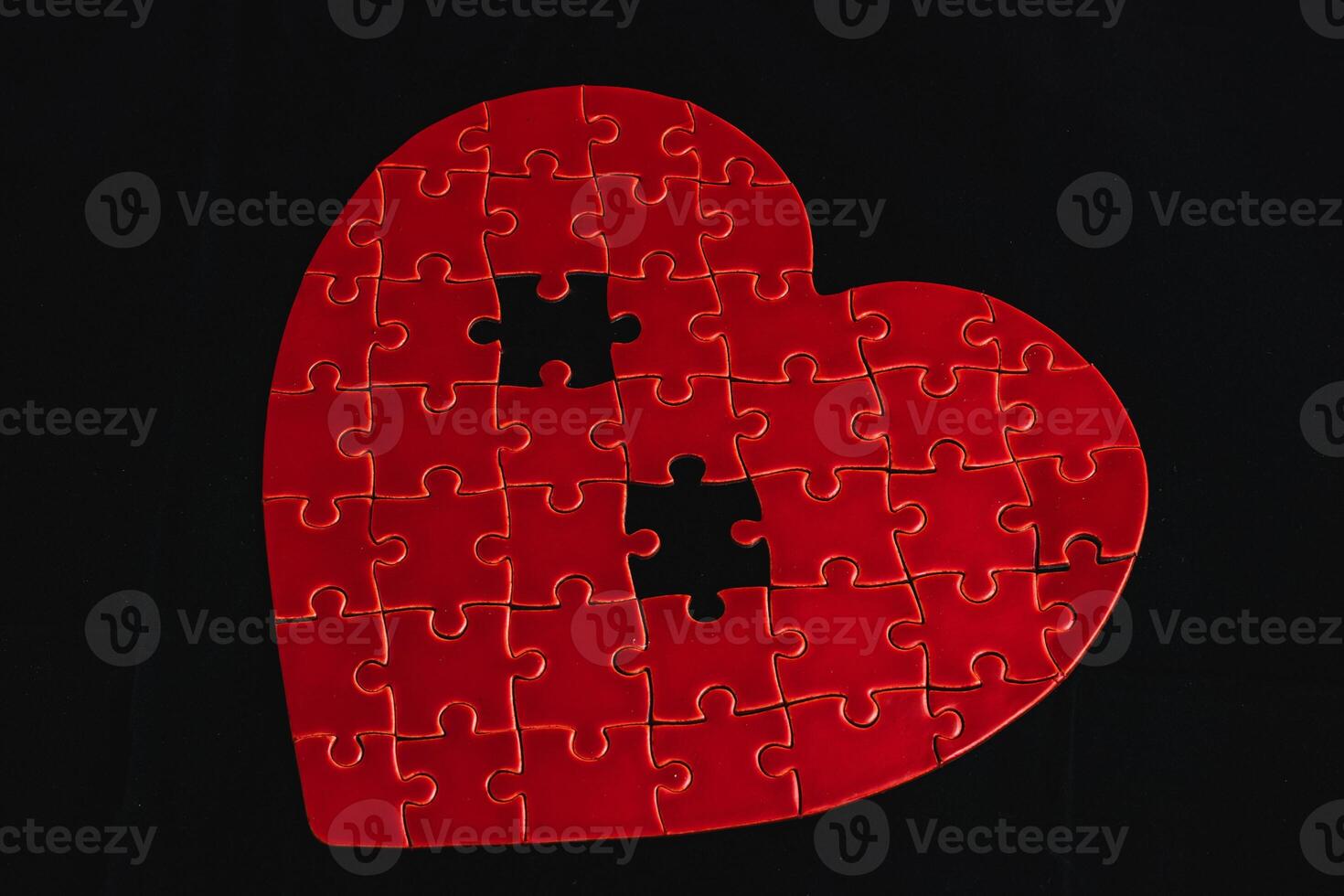 The concept of feelings in a puzzle. missing pieces in the puzzle, broken love photo