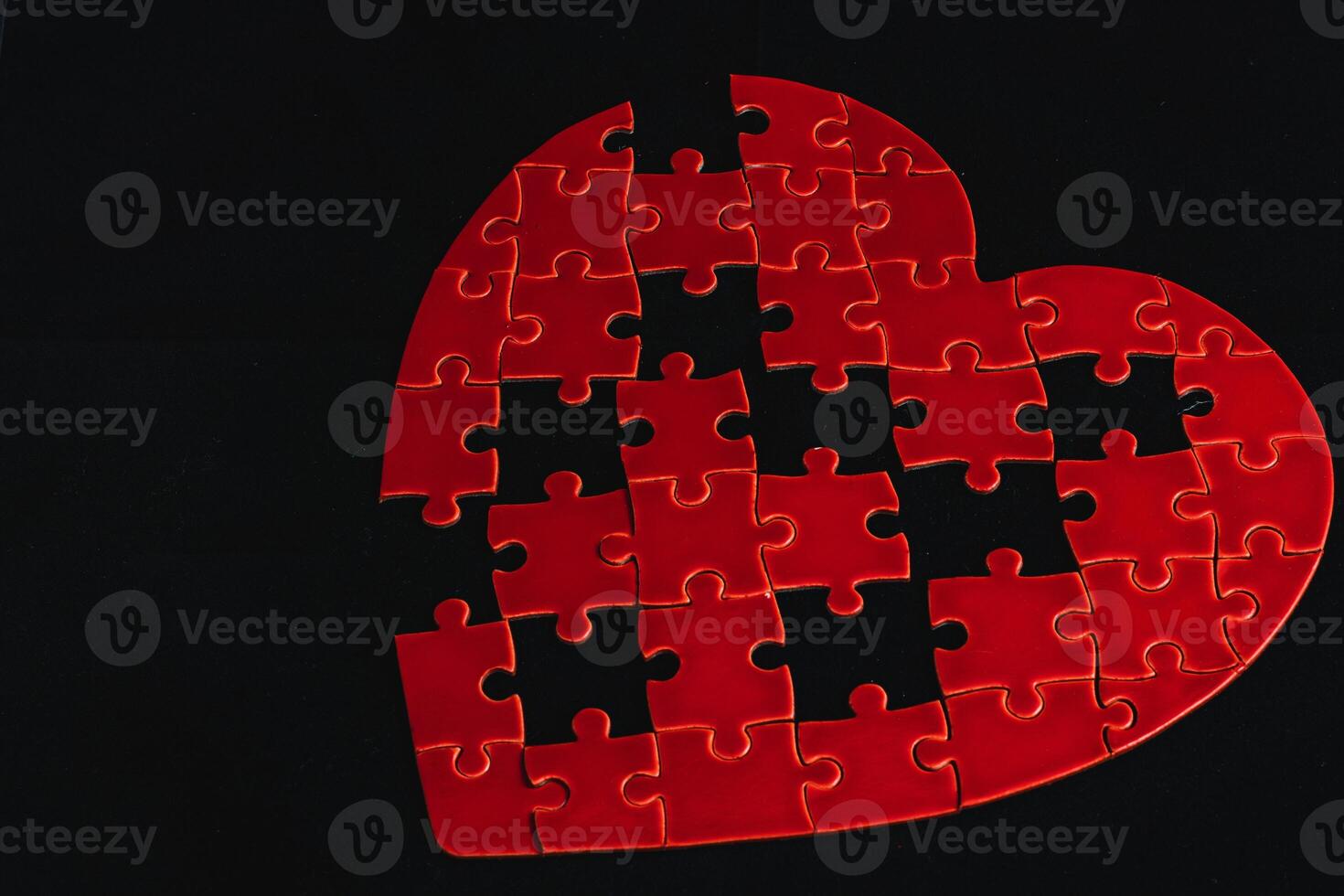 The concept of feelings in a puzzle. missing pieces in the puzzle, broken love photo
