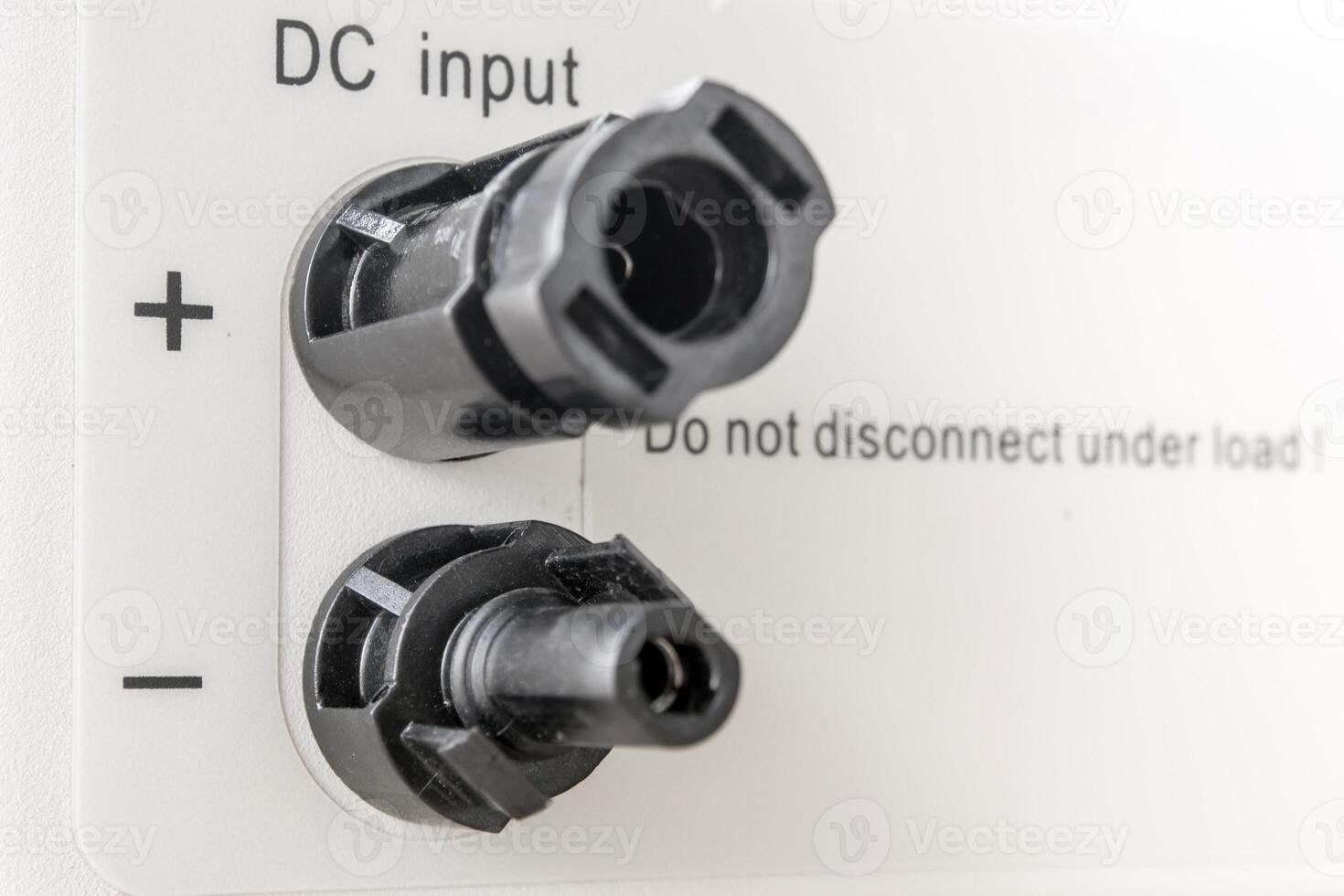 MC4 connectors for connect to solar panel at the power inverter photo