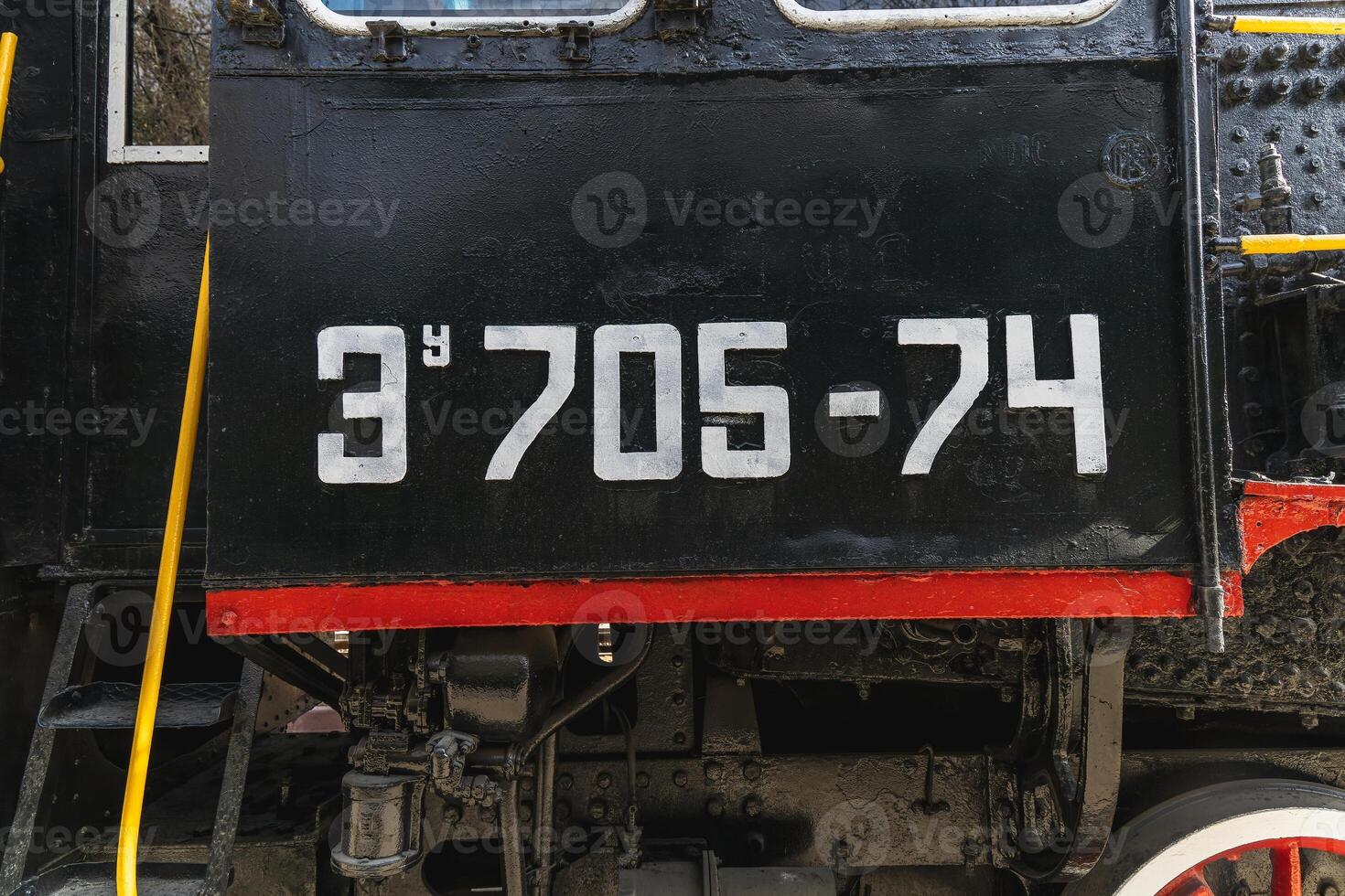Text and numbers on a metal surface with the symbols of the USSR for design and commercial use photo