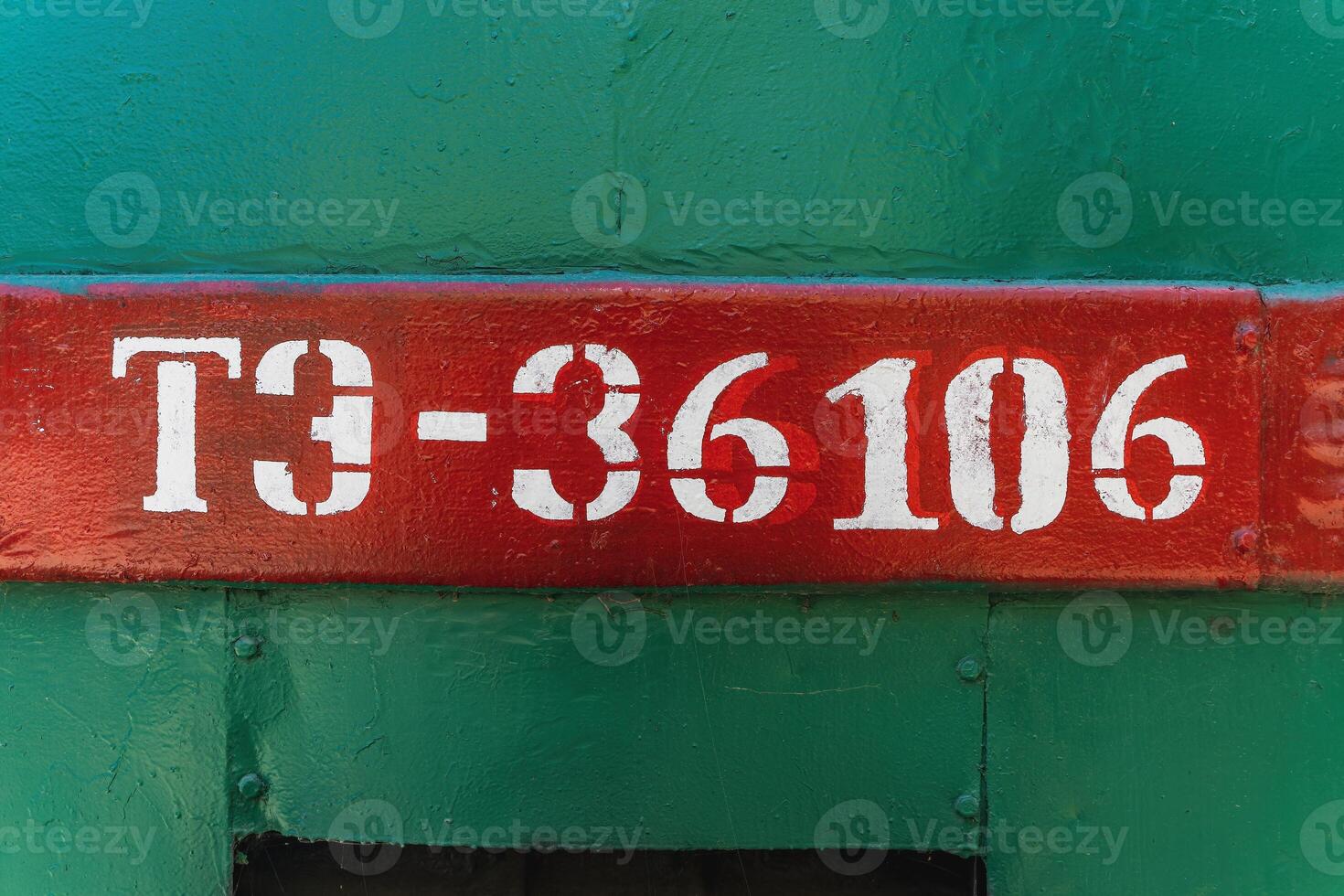 Text and numbers on a metal surface with the symbols of the USSR for design and commercial use photo