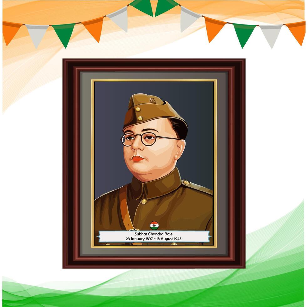 23 January Netaji Jayanti poster or banner vector