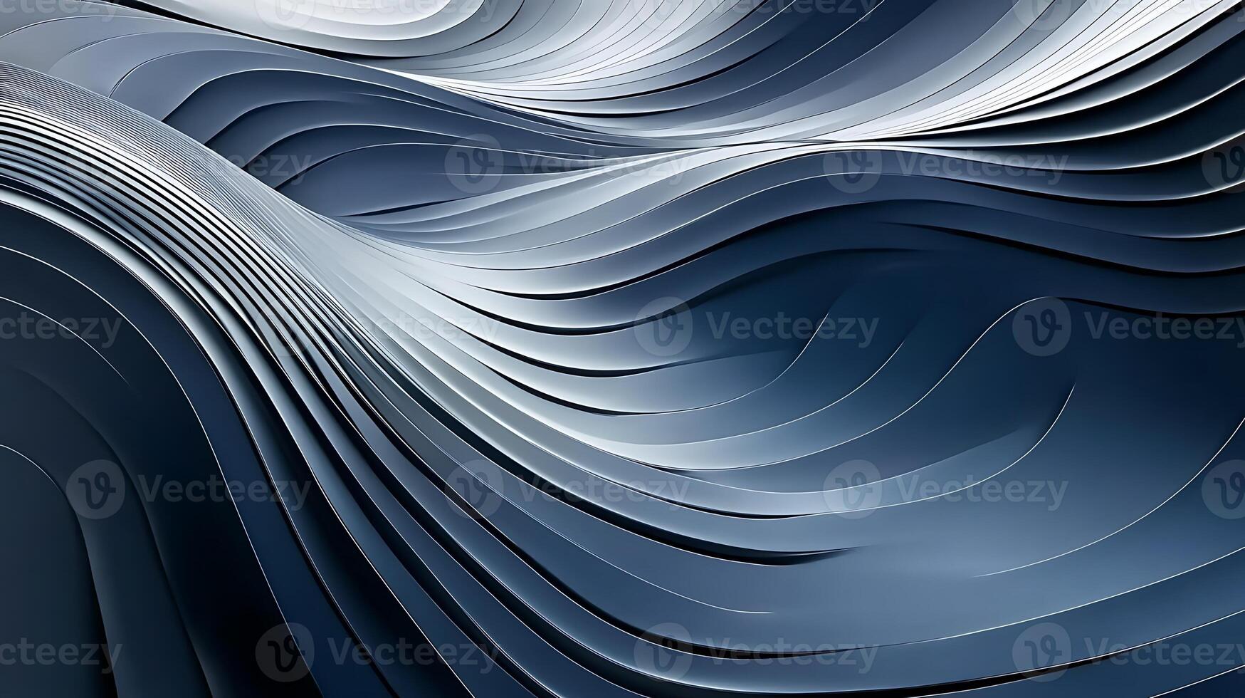 Sleek Wave-Style Abstract Wallpaper for Exclusive Spaces photo