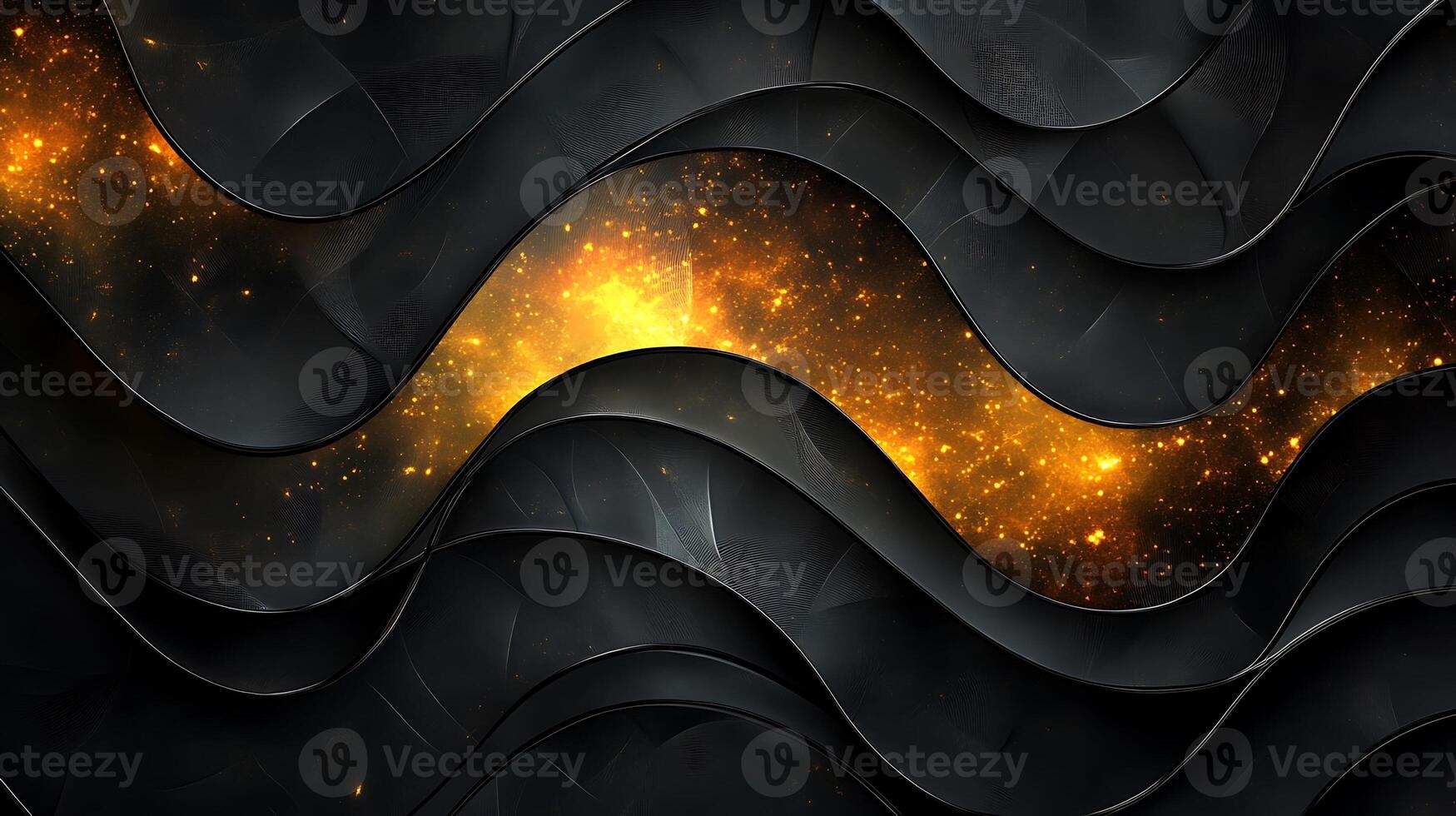 Glamorous Wave-Style Abstract Wallpaper for Lavish Ambiances photo
