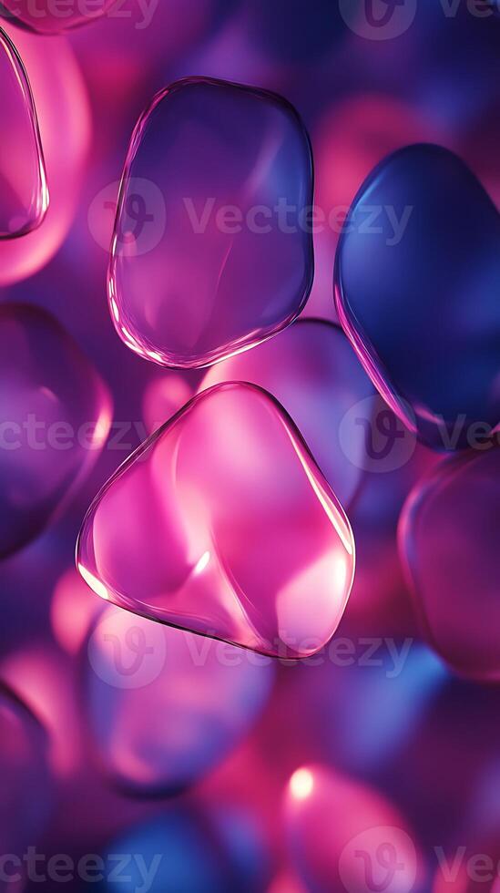 Creative Abstract Wallpaper with Glowing Shapes and Bright Light Hues photo
