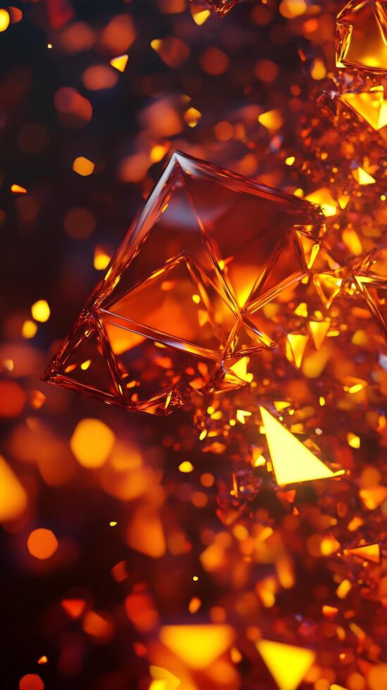 Unique Abstract Wallpaper with Radiant Light Effects and Illuminated Geometric Shapes photo