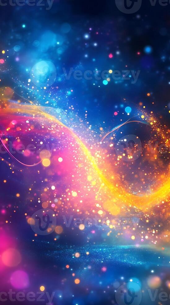 Futuristic Abstract Background with Glowing Shapes and Unique Light Patterns photo