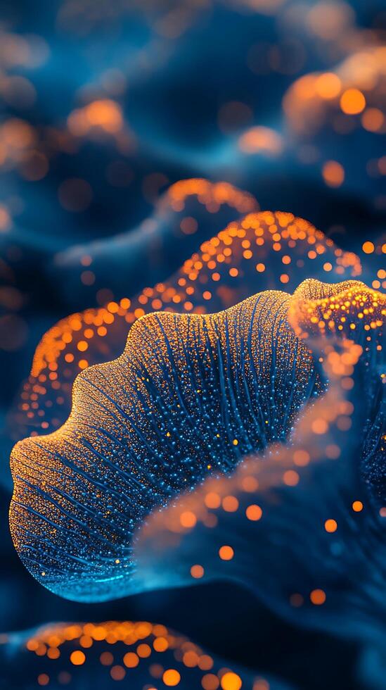 Radiant Abstract Wallpaper with Glowing Geometric Shapes and Magical Light Effects photo