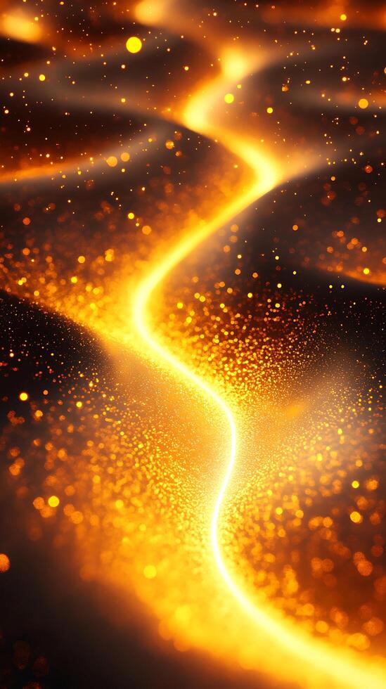 Luminous Abstract Wallpaper Featuring Glowing Light Effects and Creative Geometric Shapes photo